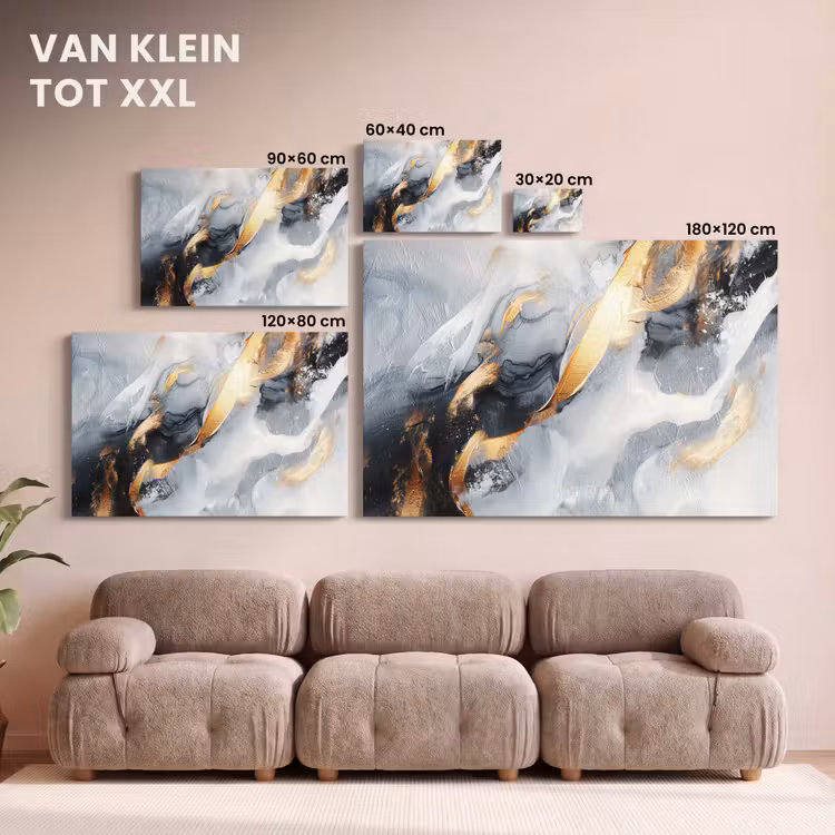 Canvas schilderij - Kunst - Goud - Luxe - Abstract - Modern — 8