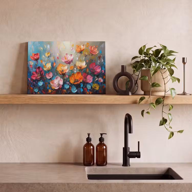 Canvas schilderij - Klaprozen - Bloemen - Kunst - Botanisch — 4