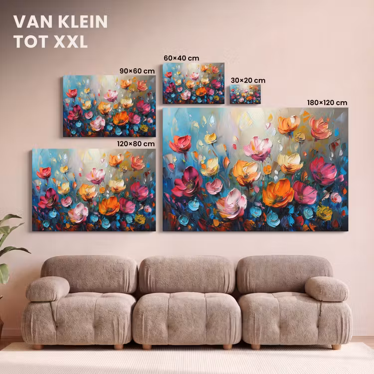 Canvas schilderij - Klaprozen - Bloemen - Kunst - Botanisch — 8