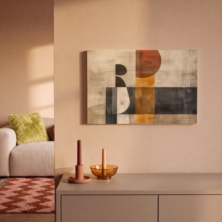 Canvas schilderij - Modern - Kunst - Beige - Industrieel — 2