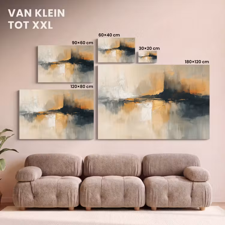 Canvas schilderij - Moderne kunst - Abstract - Zwart — 8