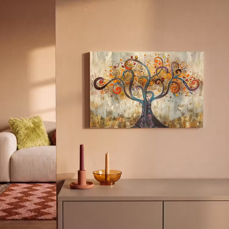 Canvas schilderij - Kunst - Levensboom - Botanisch - Abstract — 2