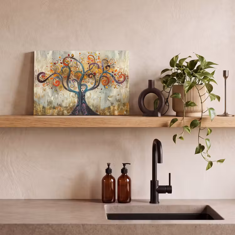 Canvas schilderij - Kunst - Levensboom - Botanisch - Abstract — 4