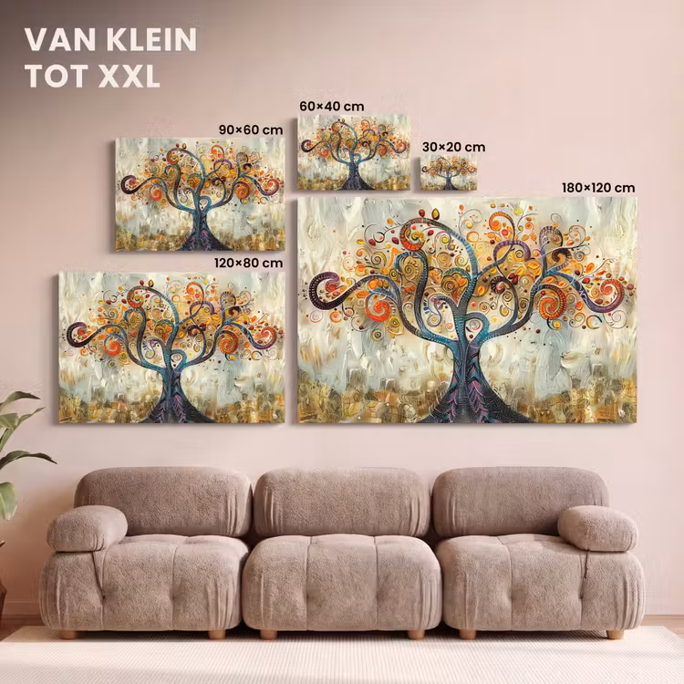 Canvas schilderij - Kunst - Levensboom - Botanisch - Abstract — 8