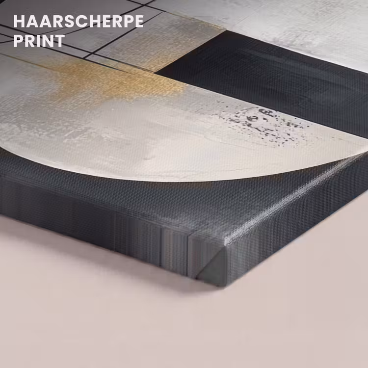 Canvas schilderij - Abstract - Goud - Zilver - Vormen - Aesthetic — 5
