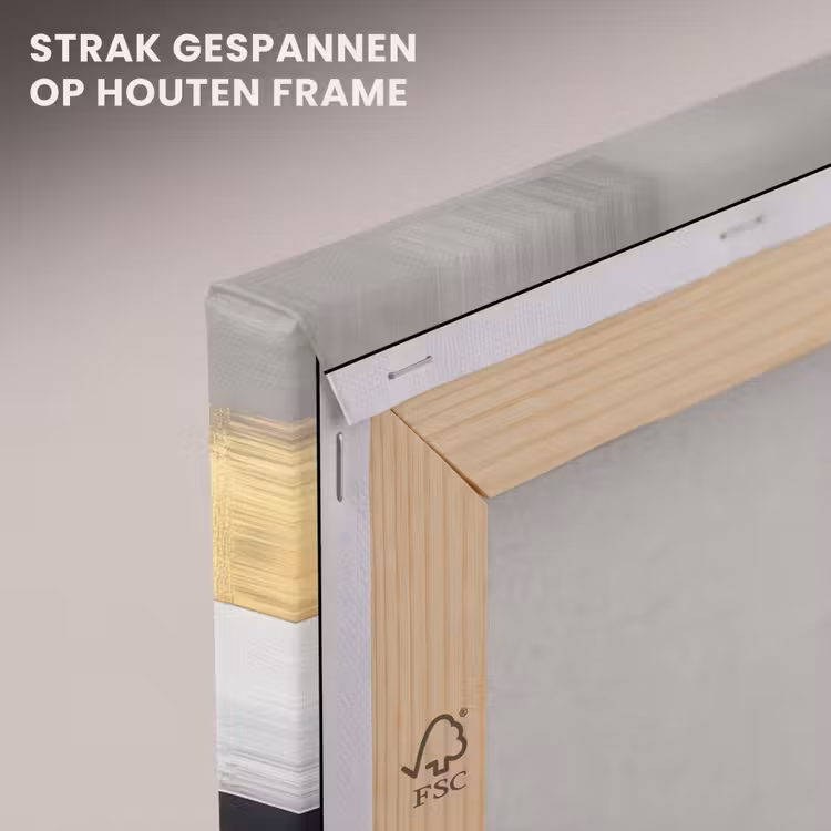 Canvas schilderij - Abstract - Goud - Zilver - Vormen - Aesthetic — 7