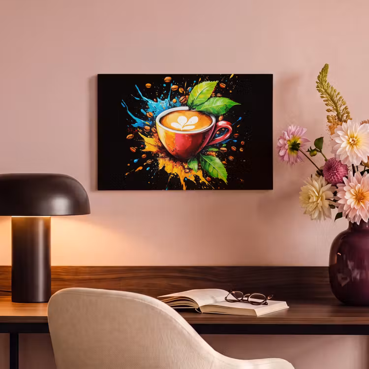 Canvas schilderij - Koffie - Graffiti - Drinken - Abstract — 6