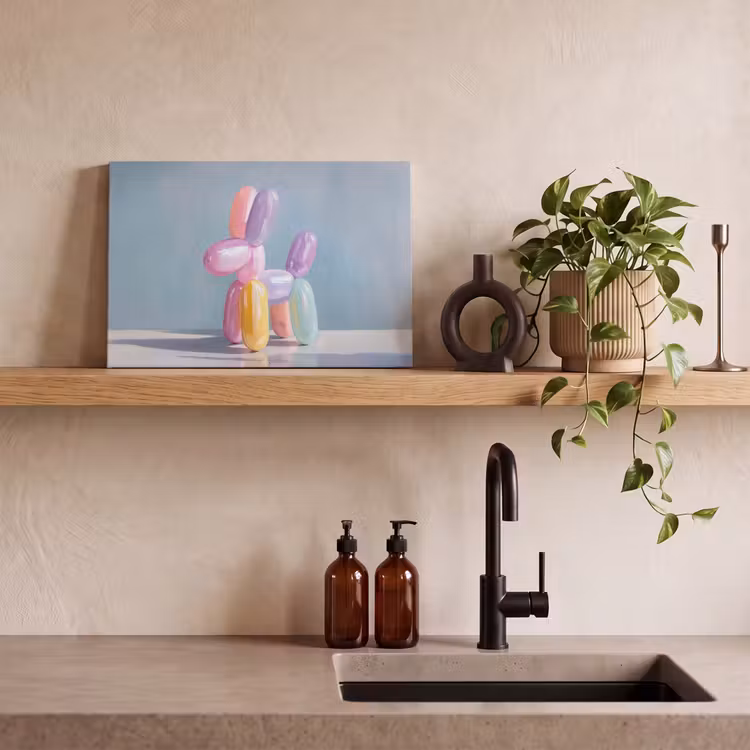 Canvas schilderij - Dier - Ballon - Pasteltinten - Glanzend — 4