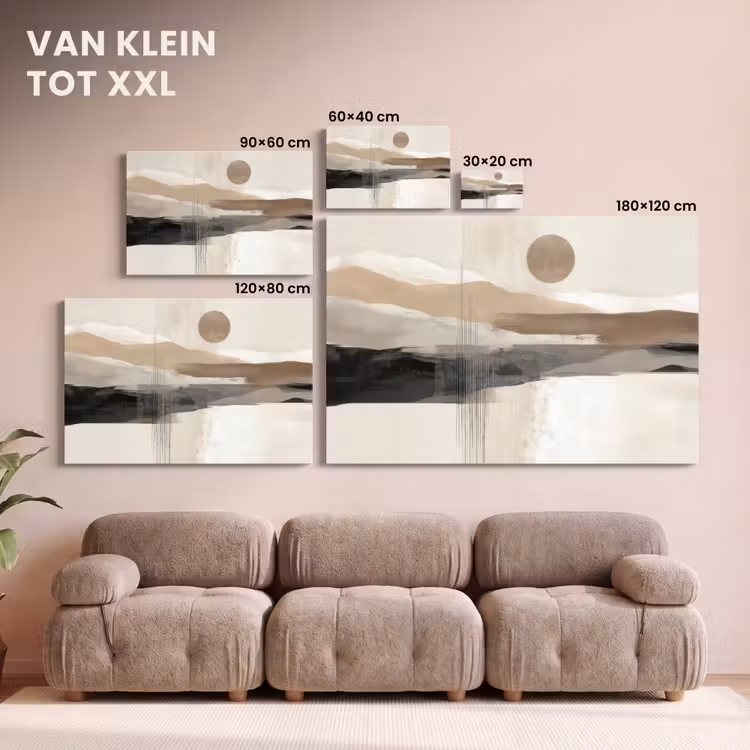 Canvas schilderij - Minimalistisch - Landschap - Dimensie — 8