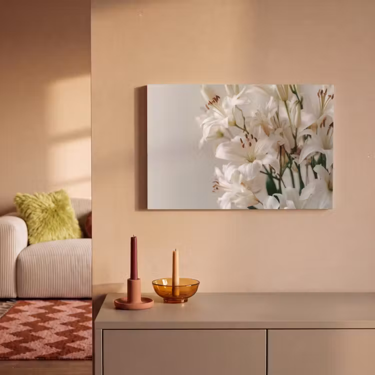 Canvas schilderij - Witte Lelies — 2