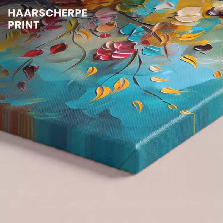 Canvas schilderij - Boom - Abstract - Kleurrijk - Bloemen — 5