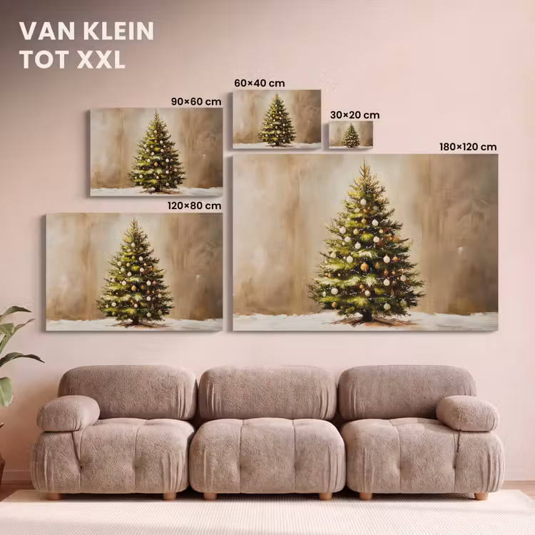 Canvas schilderij - Kerst - Sfeer - Groen — 8