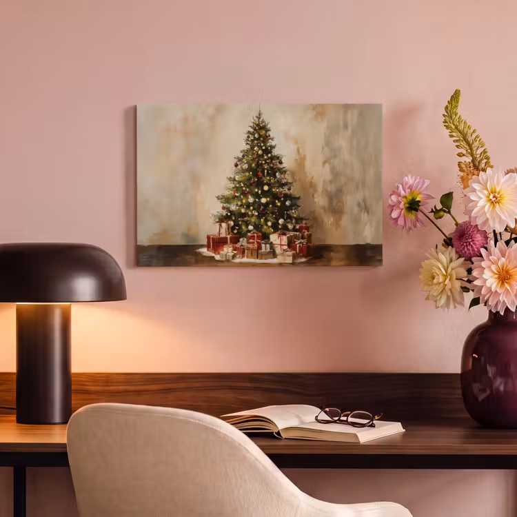 Canvas schilderij - Kerstboom - Versierd - Kleurrijk — 6