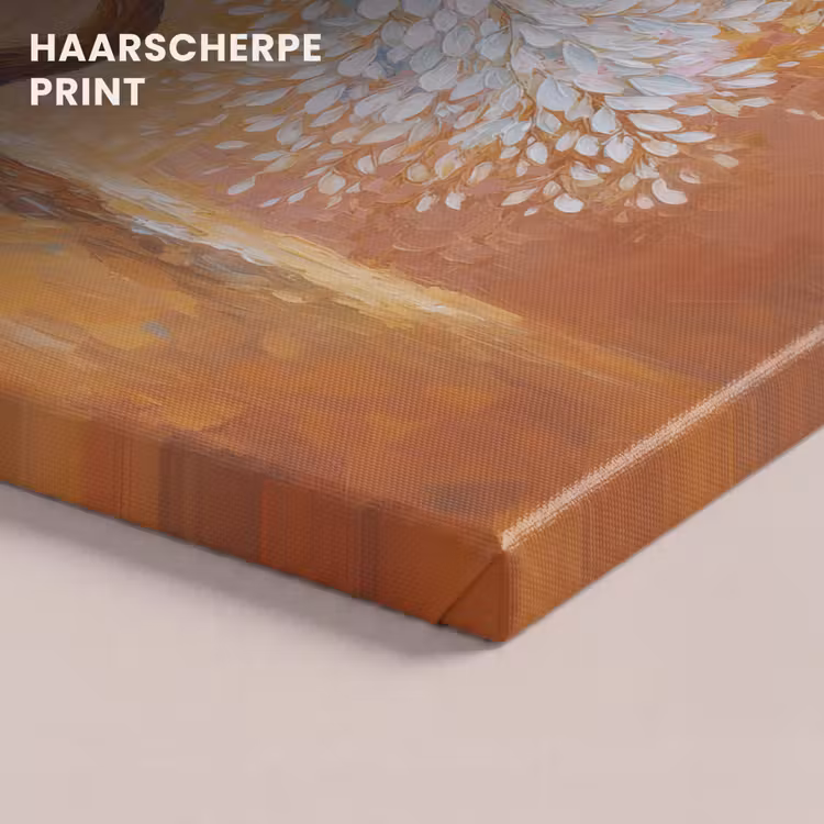 Canvas schilderij - Abstract - Boom - Wit - Bladeren — 5