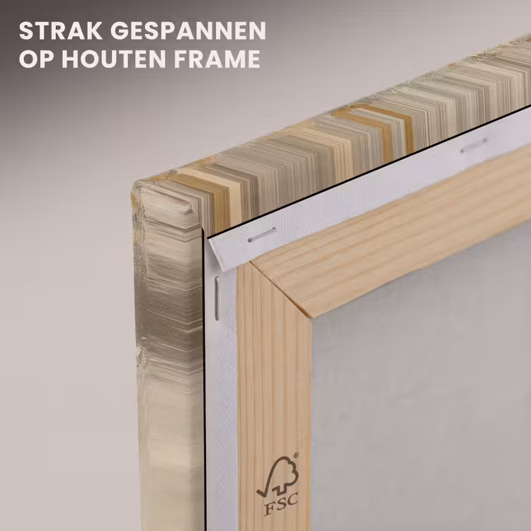 Canvas schilderij - Vrouw met Gouden Zonnebloemen Als Haar — 7