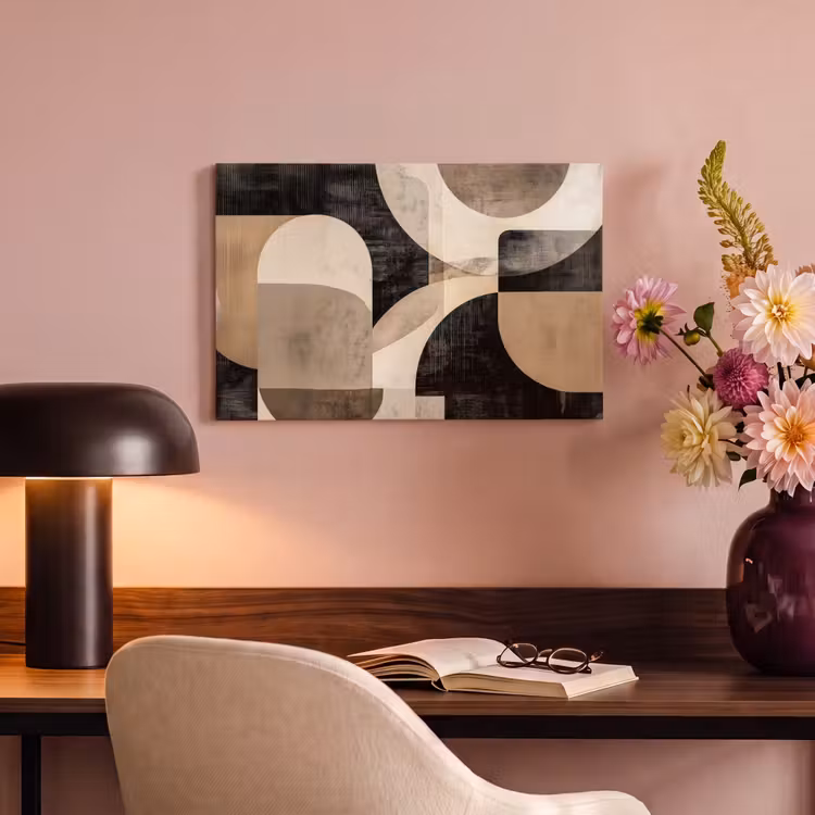 Canvas schilderij - Abstract - Vormen - Modern - Beige — 6