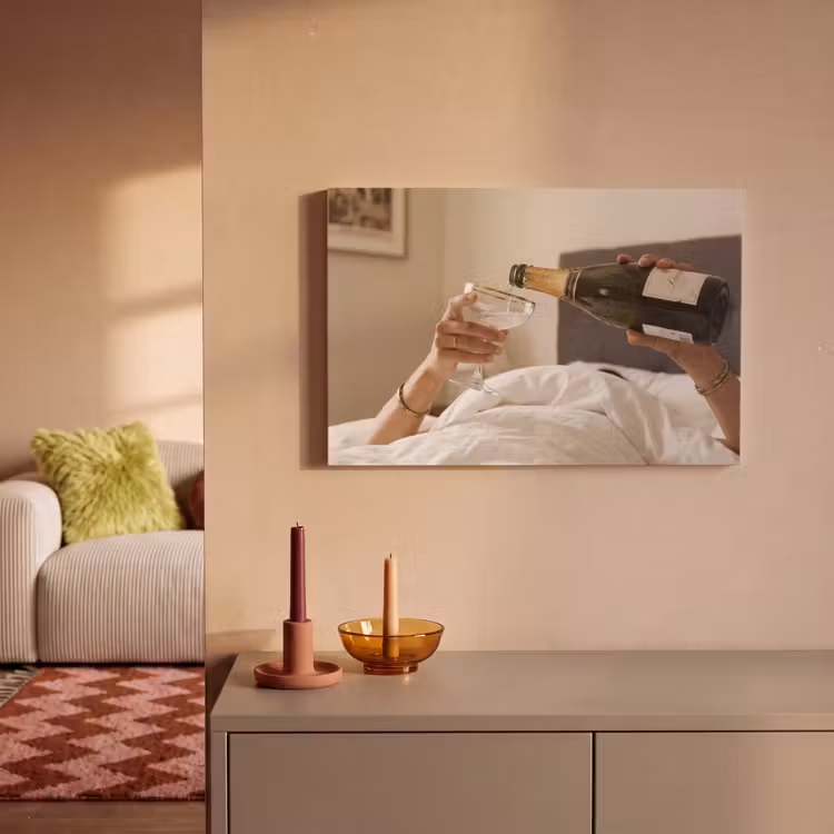 Canvas schilderij - Champagne - Bed - Bubbels — 2