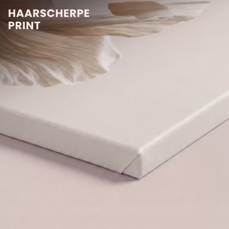 Canvas schilderij - Bloem - Beige - Crème — 5