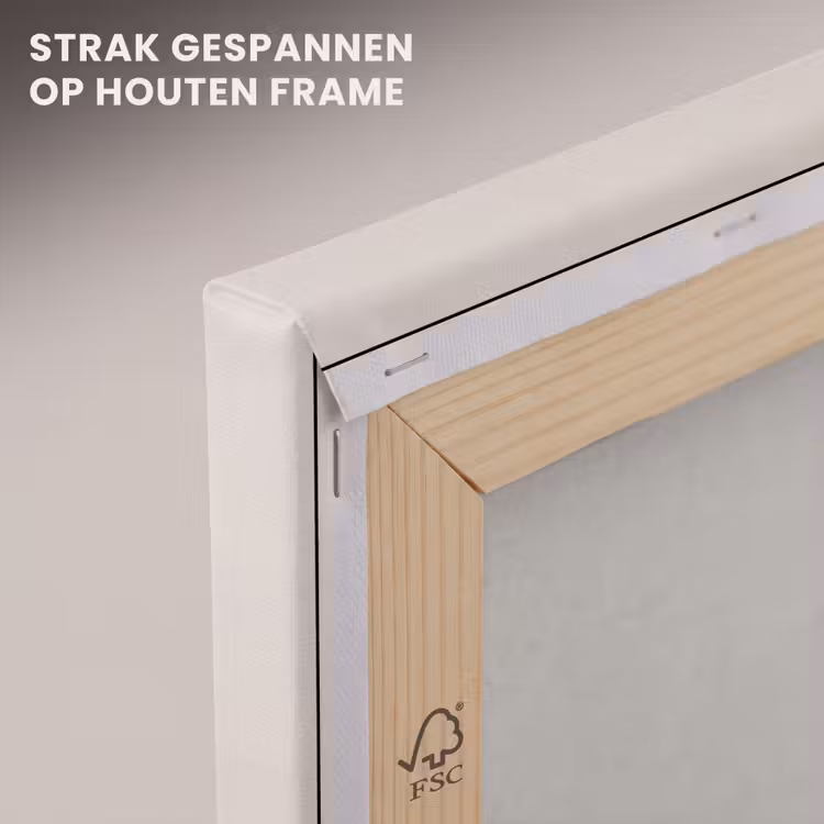 Canvas schilderij - Bloem - Beige - Crème — 7