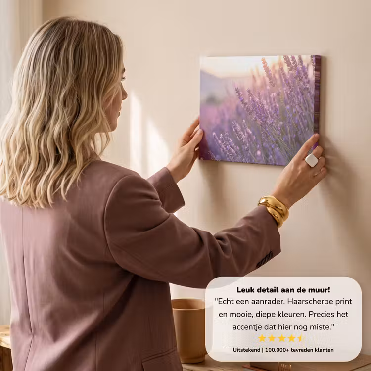 Canvas schilderij - Lavendel - Paars - Zonlicht — 3