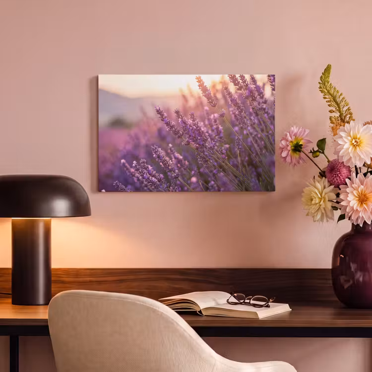 Canvas schilderij - Lavendel - Paars - Zonlicht — 6