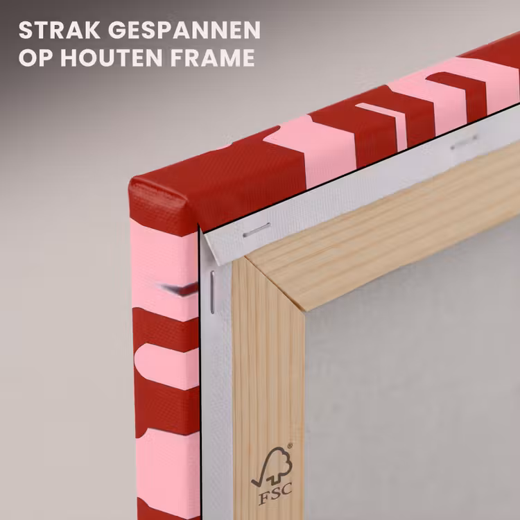 Canvas schilderij - Modern - Abstract - Rood — 7