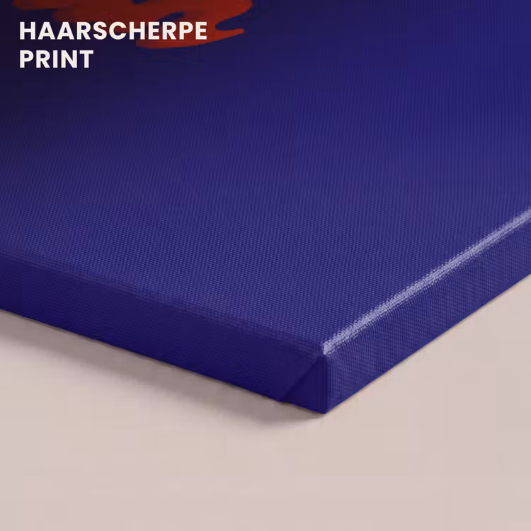Canvas schilderij - Blauw - Rood - Yes fun - 3D — 5