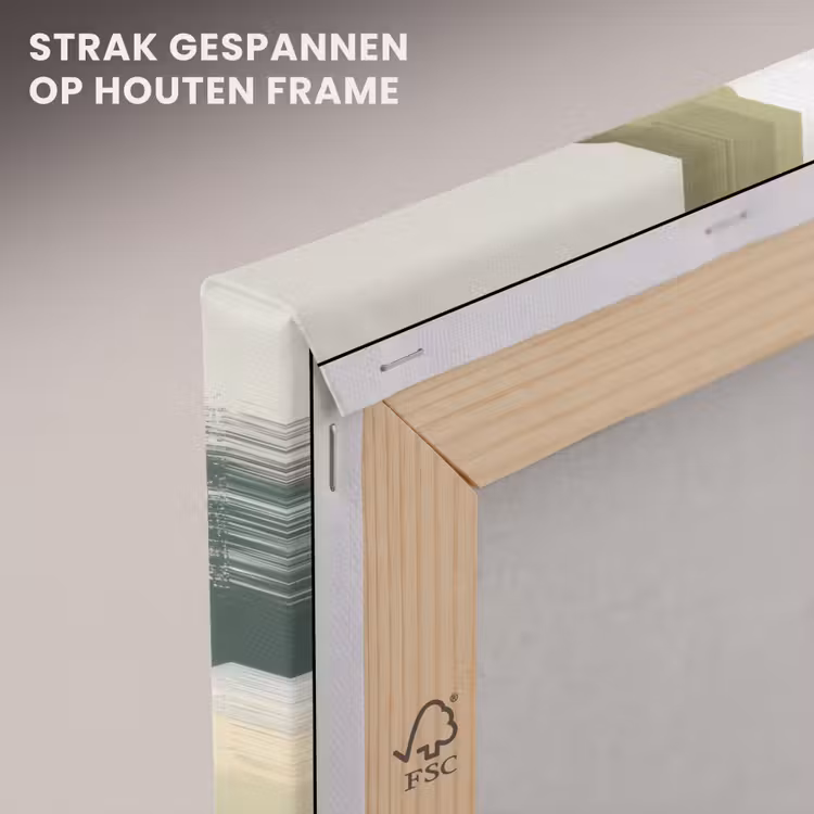 Canvas schilderij - Minimalistisch - Cirkels - Penseelstreken - Beige — 7