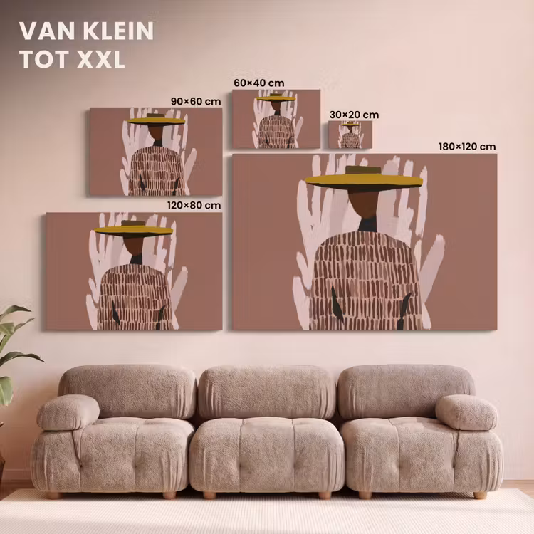 Canvas schilderij - Abstract - Figuur - Illustratie - Hoed — 8