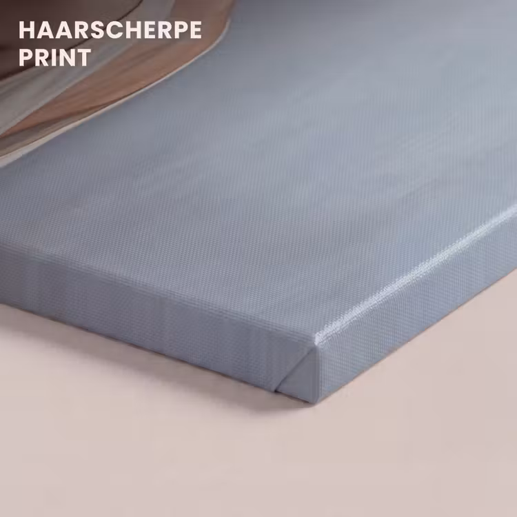 Canvas schilderij - Vrouw met Witte Pioenrozen voor Gezicht — 5