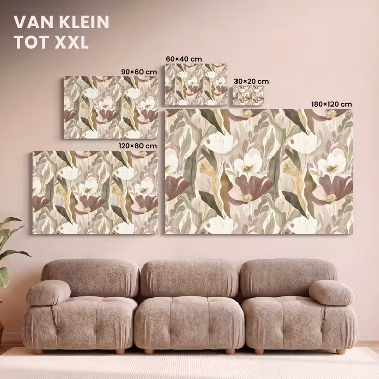 Canvas schilderij - Bloemen - Aquarel - Kleurrijk — 8