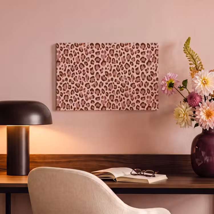 Canvas schilderij - Luipaard - Patroon - Roze — 6