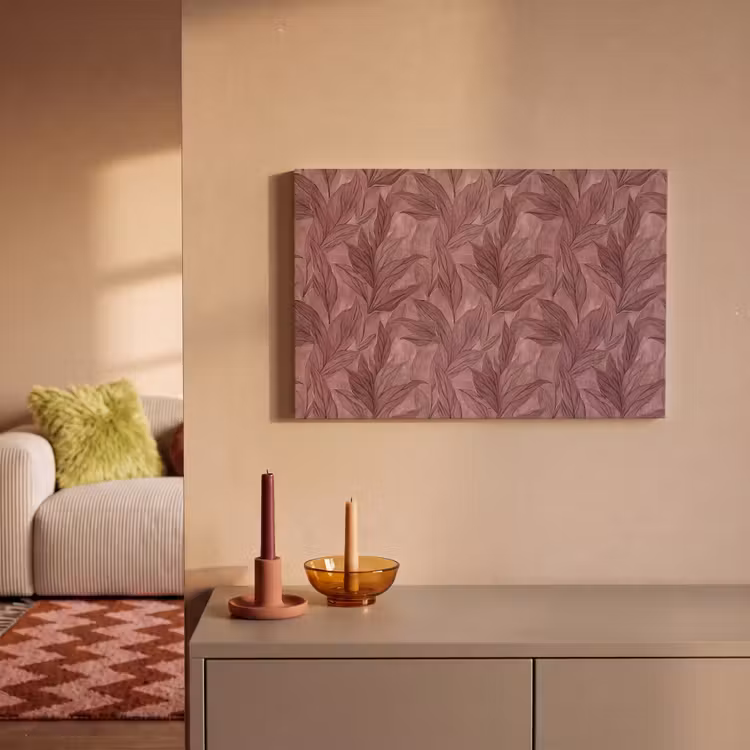 Canvas schilderij - Bladeren - Patroon - Paars — 2