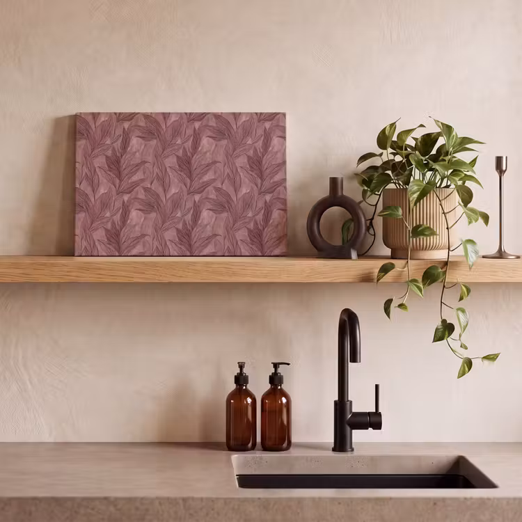 Canvas schilderij - Bladeren - Patroon - Paars — 4