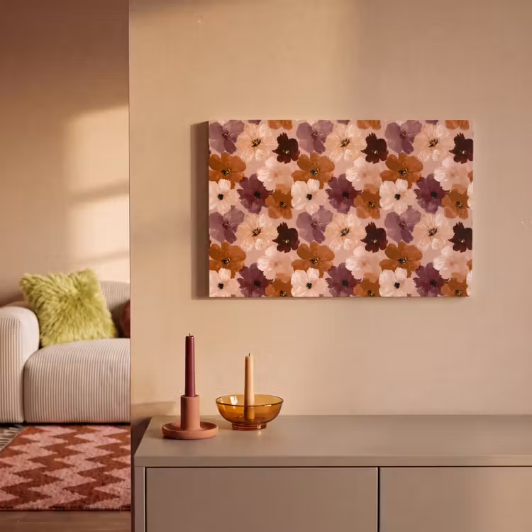 Canvas schilderij - Bloemen - Abstract - Aardetinten — 2