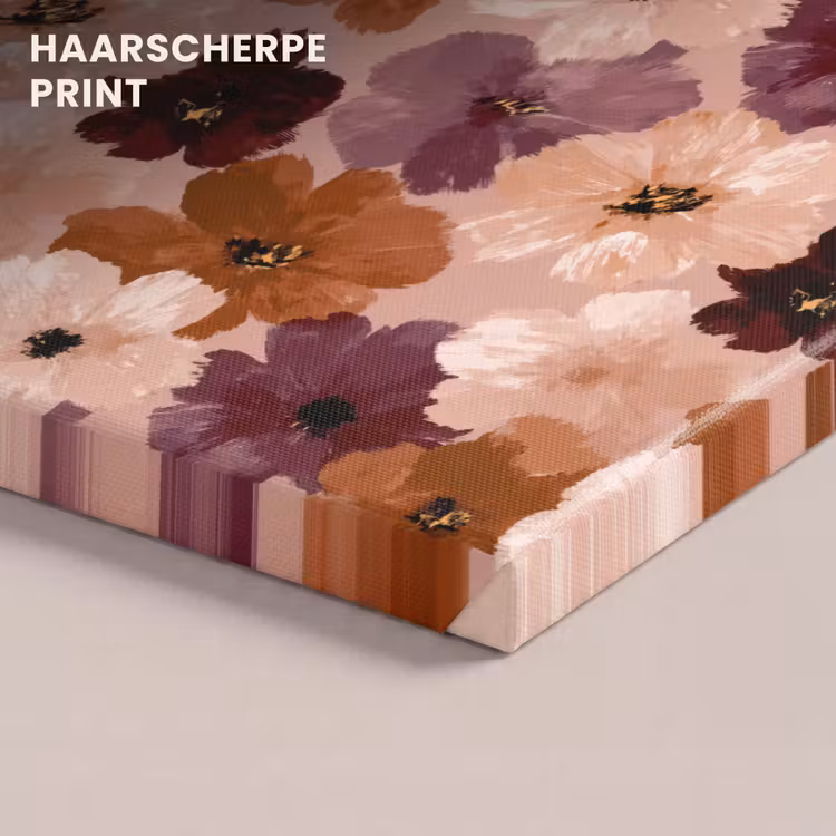 Canvas schilderij - Bloemen - Abstract - Aardetinten — 5