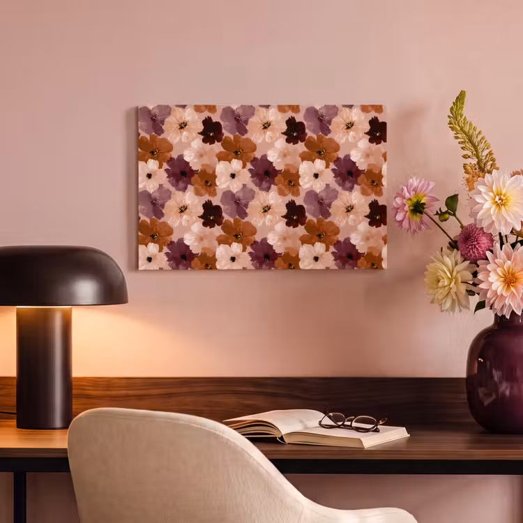 Canvas schilderij - Bloemen - Abstract - Aardetinten — 6