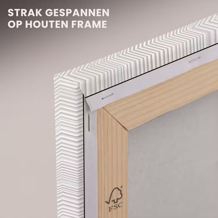 Canvas schilderij - Golven - Ribbels - Wit — 7