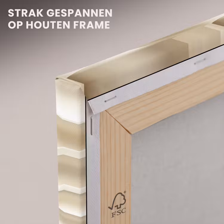 Canvas schilderij - Lijnen - Golvend - Crème — 7