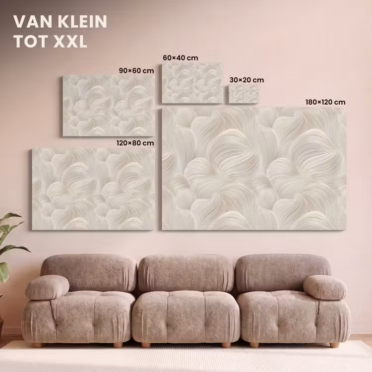 Canvas schilderij - Lijnen - Waaier - Beige — 8