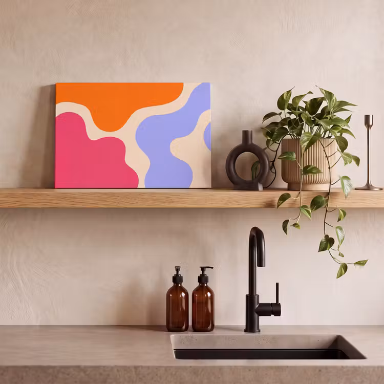 Canvas schilderij - Abstract - Organische vormen - Design - Modern - Kleurrijk — 3
