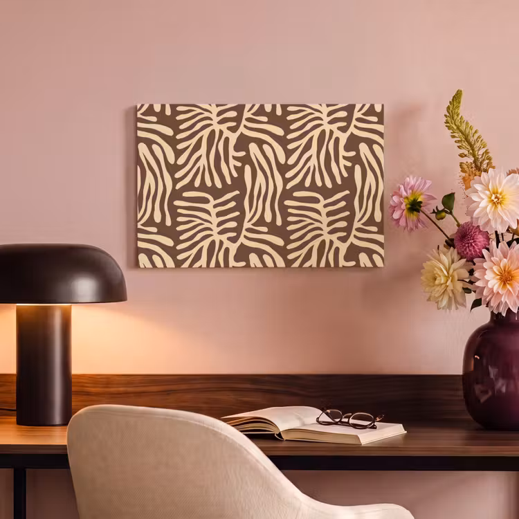 Canvas schilderij - Bruin - Koraal - Expressief - Patroon — 5