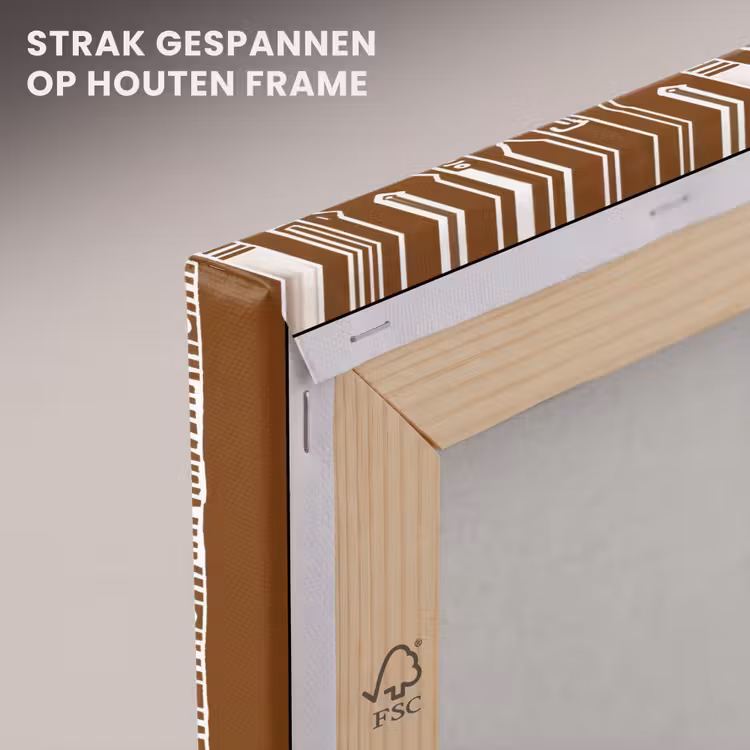 Canvas schilderij - Chocoladebruin - Etnisch - Tribaal - Patroon — 6