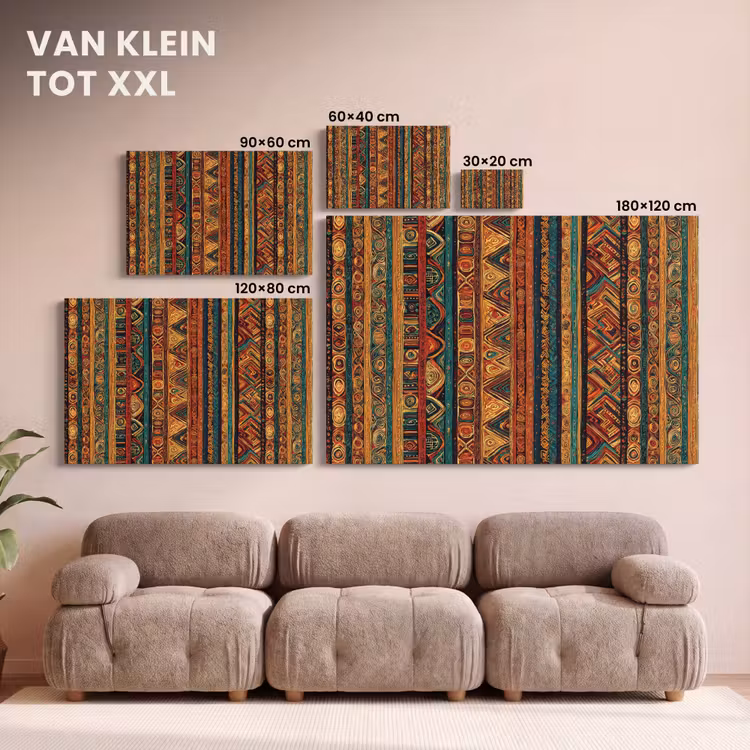 Canvas schilderij - Kleurrijk - Etnisch - Folkloristisch - Patroon — 7