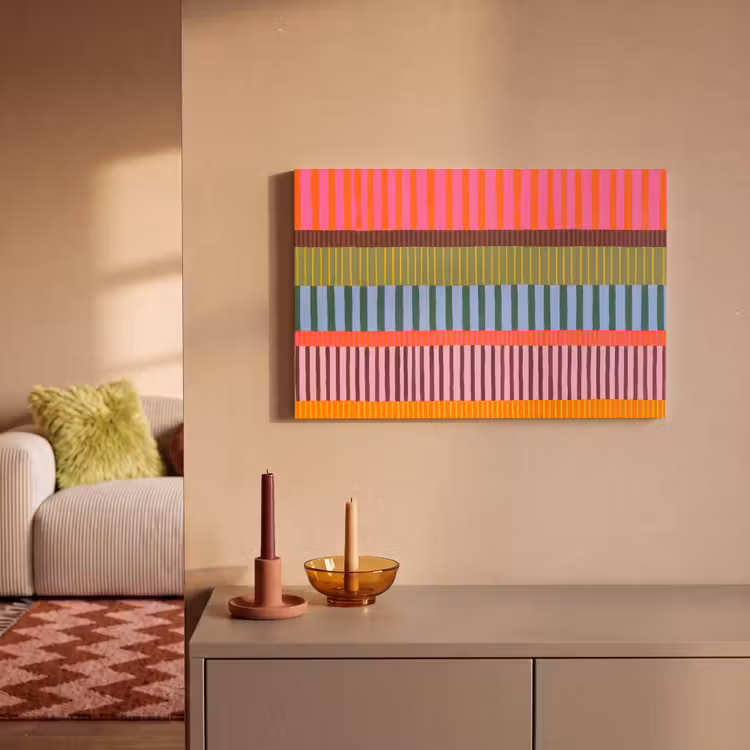 Canvas schilderij - Abstract - Strepen - Modern - Kleurrijk - Kunst — 1