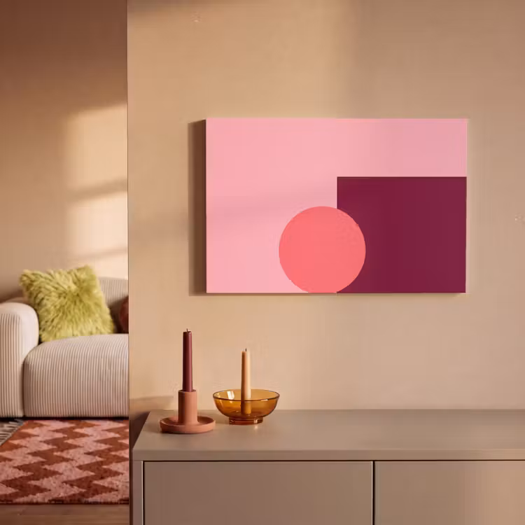 Canvas schilderij - Abstract - Vormen - Roze - Modern - Design — 1