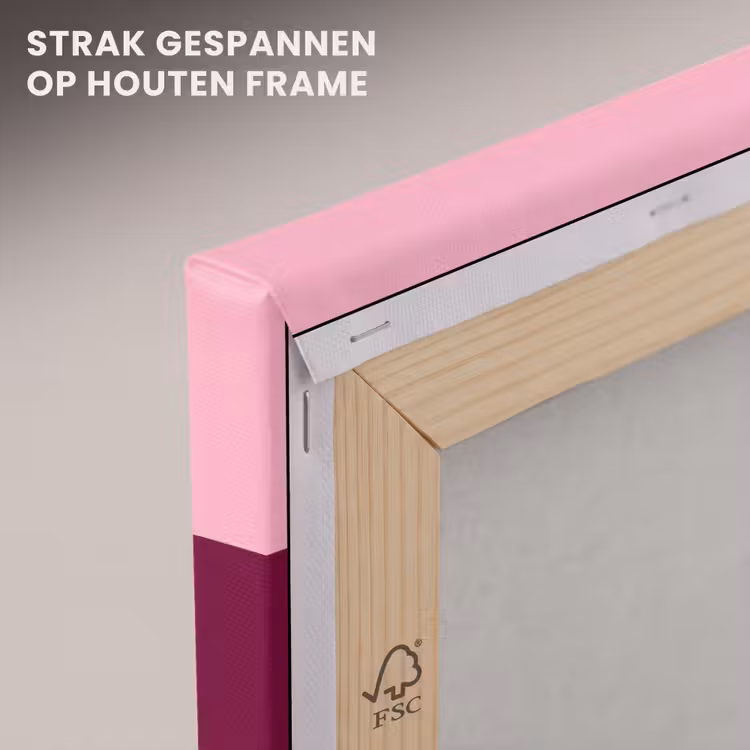 Canvas schilderij - Abstract - Vormen - Roze - Modern - Design — 6
