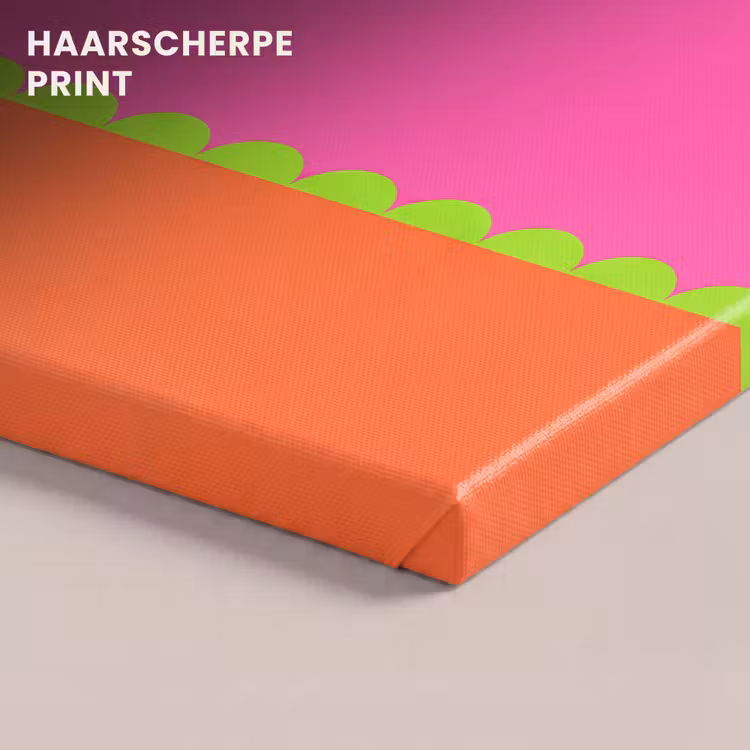 Canvas schilderij - Abstract - Geometrisch - Kleurblokken - Roze - Oranje — 4