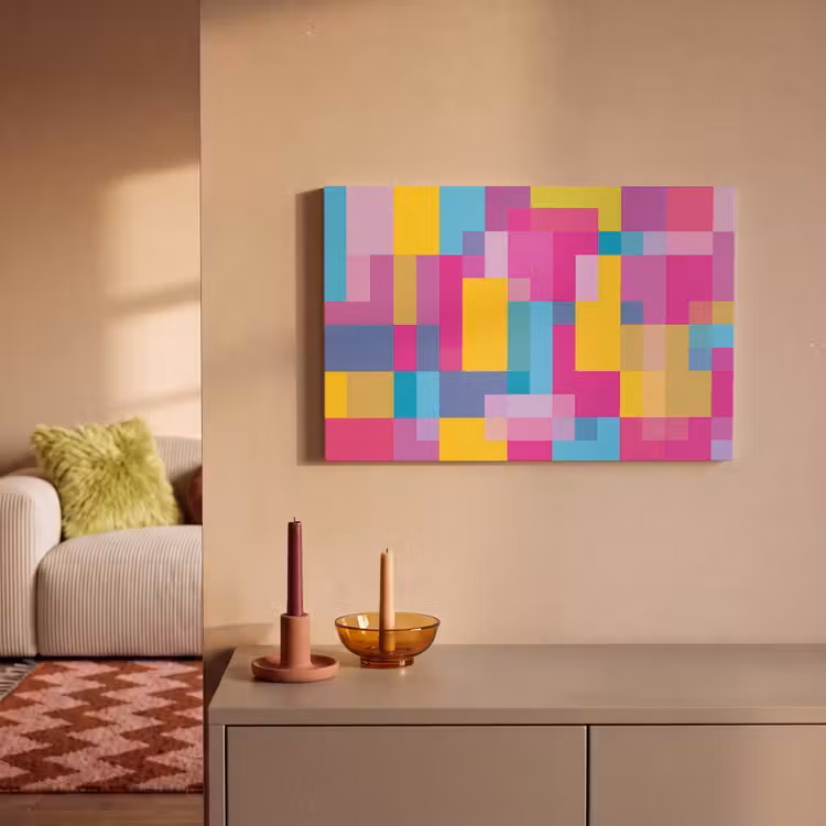 Canvas schilderij - Abstract - Geometrisch - Kunst - Kleurrijk - Modern — 1