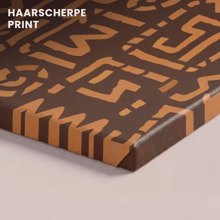 Canvas schilderij - Chocoladebruin - Etnisch - Tribaal - Symbolen — 4